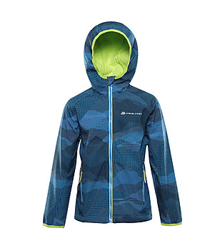 Детско softshell яке в зелени и сини нюанси EZORO снимка