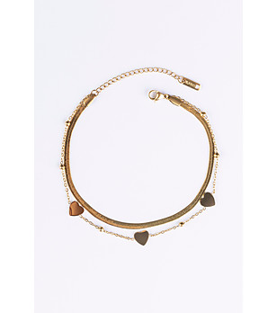 Дамска гривна със златно покритие снимка