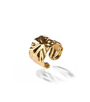 Дамски пръстен със златно покртиие снимка