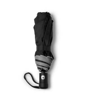 Черен сгъваем чадър със светлоотразителен кант NIKOL снимка