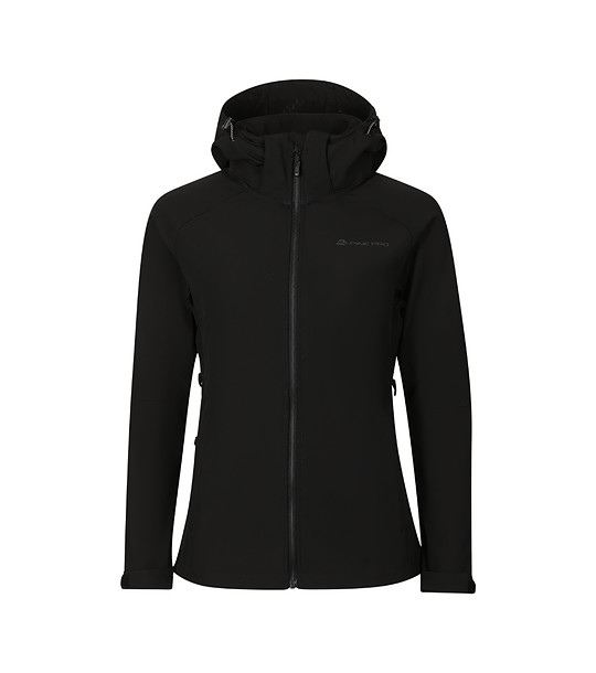 Дамско softshell яке в черно HOORA с DVR снимка