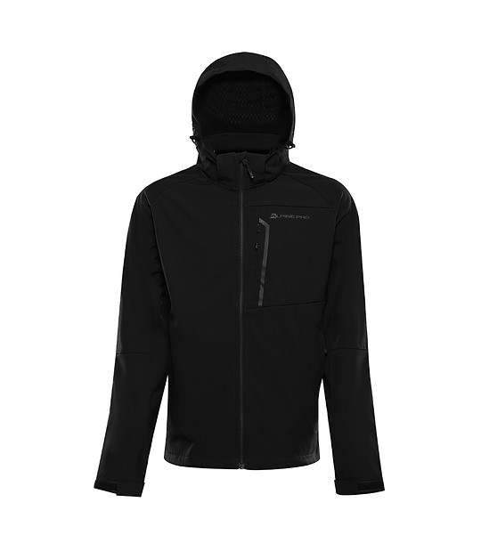 Мъжко softshell яке  в черно HOOR с DWR снимка