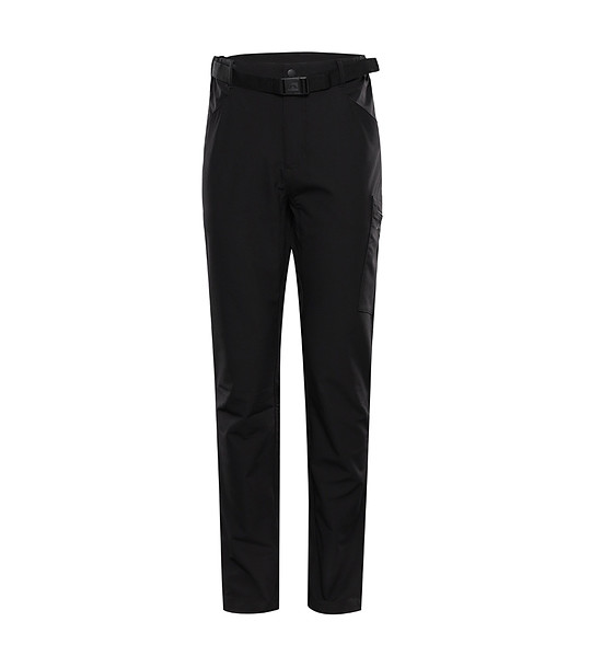 Черен мъжки туристически softshell панталон CORB с CoolDry® снимка