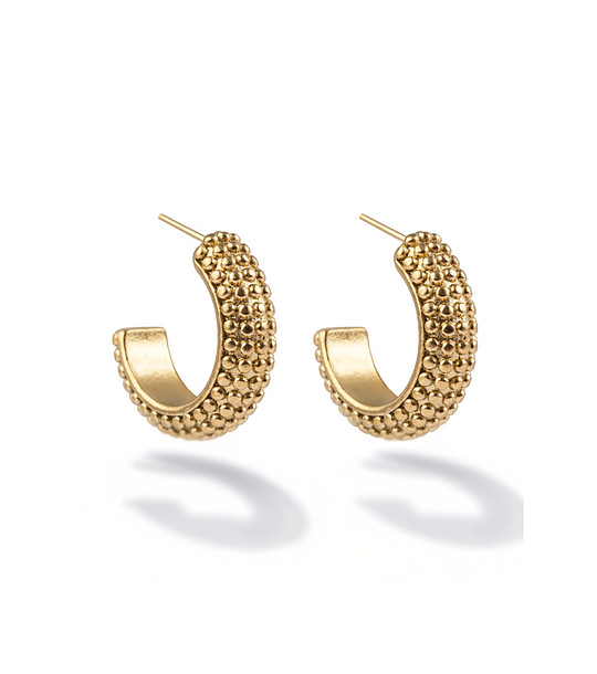 Дамски позлатени обеци снимка