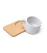 Комплект от матова керамична чаша и бамбукова подложка GEISA-3 снимка