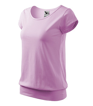 Дамска памучна тениска в лилаво City снимка