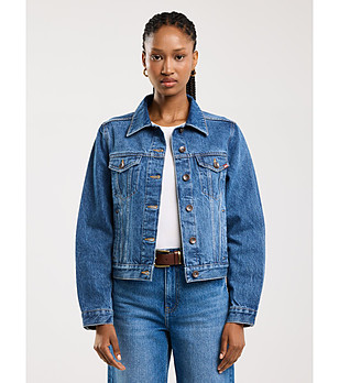 Дънково памучно дамско яке Josephine снимка