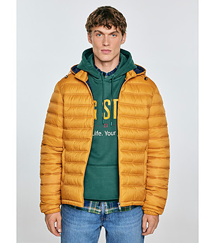 Мъжко яке в цвят охра Acarf снимка