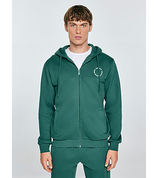 Зелен мъжки памучен суитшърт Ajron снимка