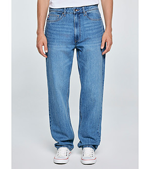 Мъжки светлосини памучни дънки Zack снимка