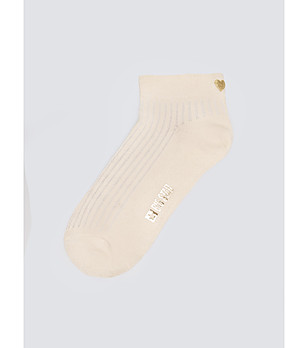 Дамски къси чорапи в цвят пудра Sofi снимка