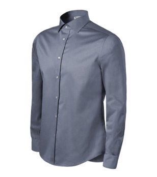 Мъжка памучна риза в сиво Edie снимка