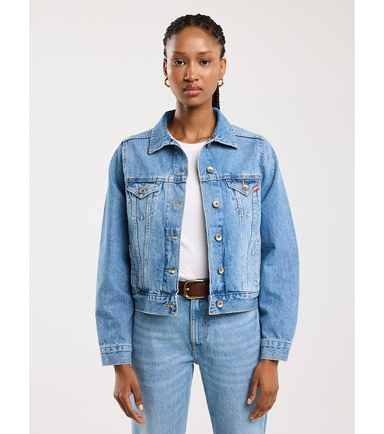 Дънково памучно дамско светлосиньо яке Josephine снимка