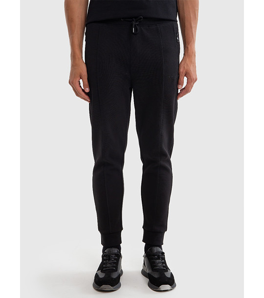 Черно памучно мъжко спортно долнище Wladorp снимка