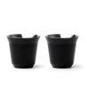 Комплект 2 чаши от рециклирана неръждаема стомана BOLUTO в черно-0 снимка