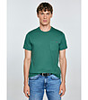 Зелена памучна мъжка тениска Carbon-0 снимка