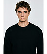 Черен памучен мъжки пуловер Reylon-3 снимка