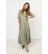 Дълга рокля в зелен нюанс с цепка Kattie-0 снимка