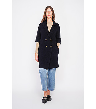 Черно дамско палто снимка