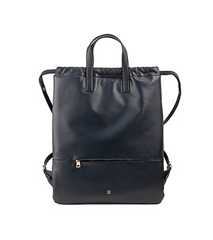 Тъмносиня кожена раница ELLESMERE снимка