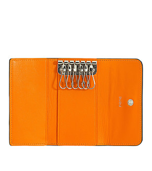 Кожен аксесоар за ключове в черно и оранжево Timbuktu снимка