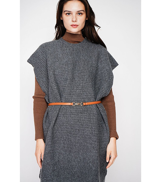 Oversize блузон в сиво снимка