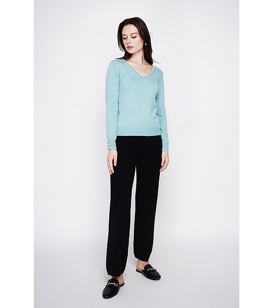 Дамски пуловер в тюркоаз снимка