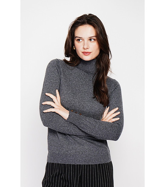 Дамски сив пуловер снимка