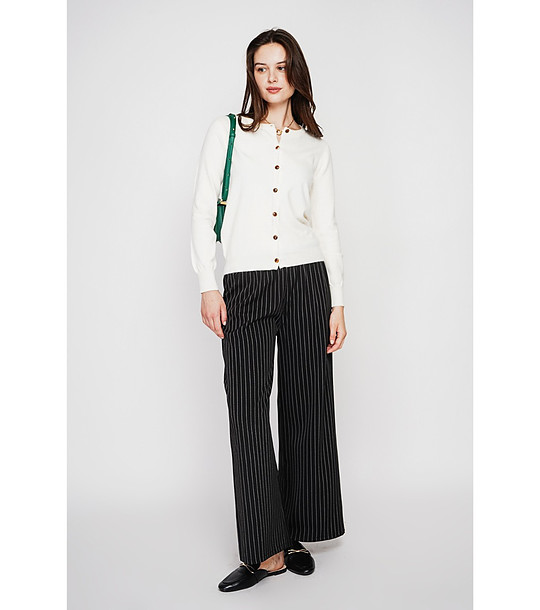 Дамска жилетка в цвят крем снимка