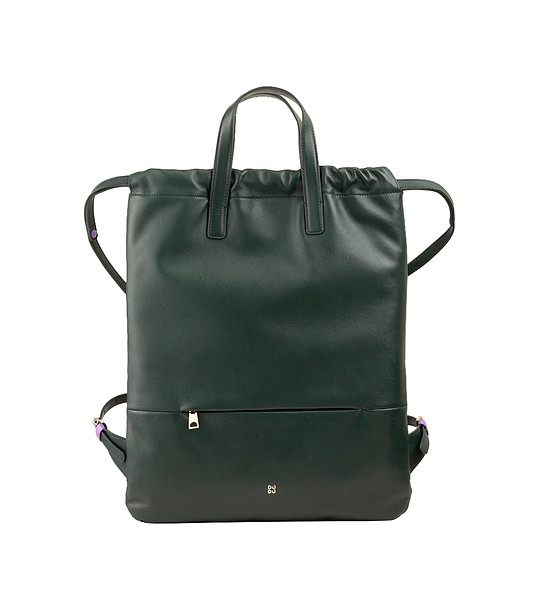 Тъмнозелена кожена раница ELLESMERE снимка