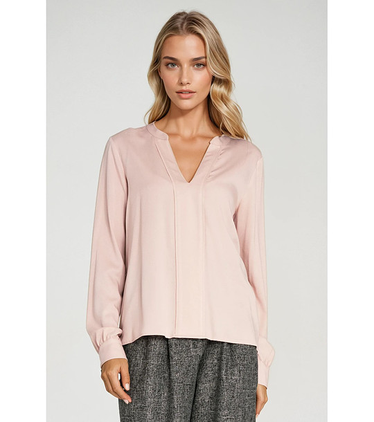 Бежова дамска блуза снимка