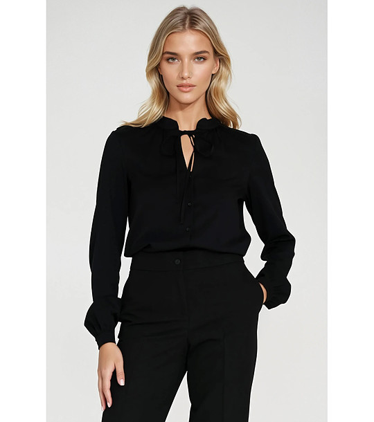 Черна дамска риза снимка