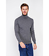 Мъжки пуловер в тъмносиво-0 снимка