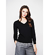 Черен дамски пуловер-0 снимка