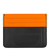Кожен аксесоар за карти в черно и оранжево Svalbard-2 снимка