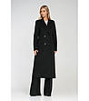 Дамско дълго черно палто-0 снимка