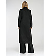 Дамско дълго черно палто-2 снимка