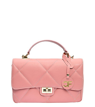 Розова дамска кожена чанта Kalona снимка