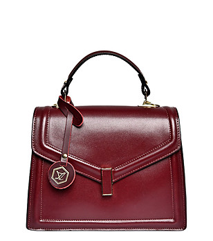 Дамска чанта в цвят бургунд Vella снимка