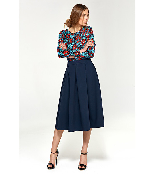 Тъмносиня разкроена пола снимка