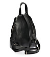 Черна кожена дамска раница Lora-2 снимка