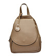 Кожена дамска раница Lora в цвят таупе-0 снимка