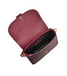 Дамска кожена чанта в бордо-4 снимка