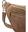 Кафява чанта за през рамо в цвят таупе-3 снимка