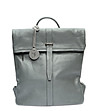 Кожен дамска раница в сив нюанс-0 снимка