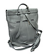 Кожен дамска раница в сив нюанс-2 снимка