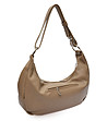 Дамска чанта за рамо в цвят таупе-2 снимка
