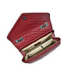 Дамска чанта в бордо от естествена кожа Rinea-4 снимка
