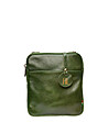 Зелена кожена crossbody чанта-0 снимка