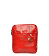 Кожена чанта през рамо в червено-0 снимка